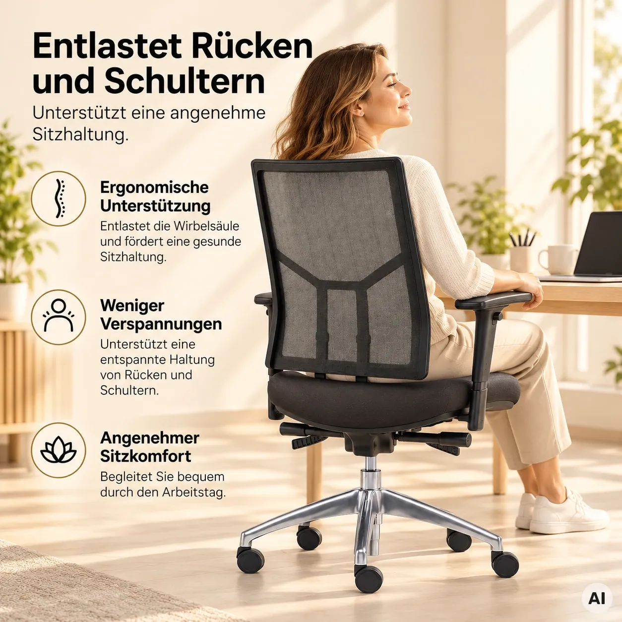 Ergo Net M - Ergonomischer Netz-Bürostuhl